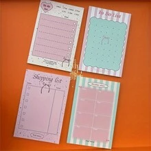 50-Pack Non-Stick Notepads, Candy-Colored To-Do List, Shopping List, Weekly Planner, Rectangular Sticky Note Pads For Office, Home, And School Use