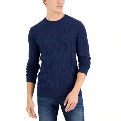 Alfani Mens Cable Sweater