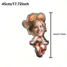 1 件可定制 3D 人形枕头，带拉链个性化照片套，由可洗涤纶套和填充物制成，多用途装饰头枕，适用于家庭和汽车装饰 - 上傳圖片定制 - 查看 9