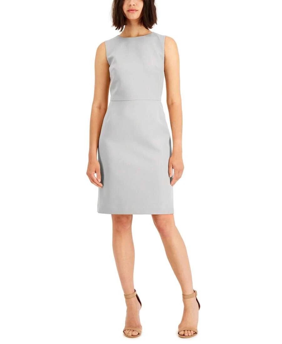 Anne Klein Vestido tubo con mangas tipo capa - Blanco - Ver 1