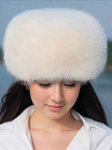 1 件女士户外平顶帽，休闲时尚秋冬首选软呢帽冬季服装 - 帽子 - 查看 4