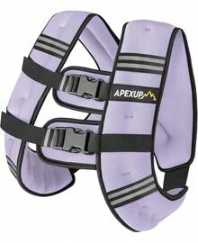 APEXUP Weighted Vest With 5lbs/10lbs/15lbs/20lbs/25lbs/30lbs Weights And Reflective Stripe, Weight Vest Men Women Workout, Strength Training, Running - Purple - View 1