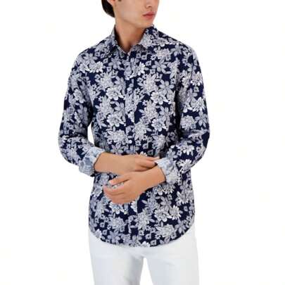 Club Room Mens Zalina Floral Shirt
