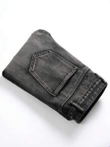 Men's Fashionable Street Style Outdoor Versatile Distressed Denim Jeans