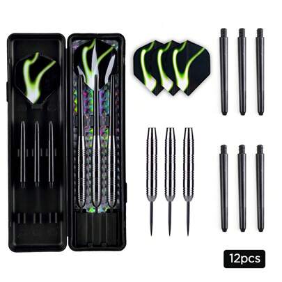 WIN.MAX 23g Darts Gift Set, Competition & Training Darts, Stainless Steel Dart Set, Suitable For Sisal & Bristle Dartboards