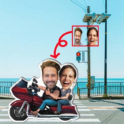 A Customized [Mini 3D Cartoon Motorcycle Pillow] - Personalized Double-Sided Printing, Modern Style Short Plush Pillow, Holiday Theme, Ideal For Decorating Beds, Sofas And Cars, Perfect Gift For Family, Friends And Partners