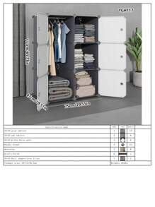 Easy-To-Assemble Wardrobe Closet, Sturdy & Durable Home Bedroom Organizer Storage Cabinet For Rental Room/Dorm, Small Storage Armoire