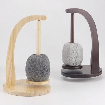 NATICRAFT 1pc Classic Wooden Yarn Manual Winder, Wool Yarn Holder, Cashmere Yarn Storage Rack Shelf, Yarns Wiring Rotating Tool, DIY Knitting, Embroidery, Crochet Perfect Craft Accessory