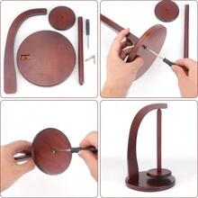 QJH 1pc Classic Wooden Yarn Manual Winder, Wool Yarn Holder, Cashmere Yarn Storage Rack Shelf, Yarns Wiring Rotating Tool, DIY Knitting, Embroidery, Crochet Perfect Craft Accessory