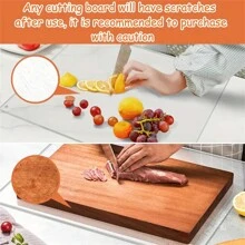 1pc Acrylic Transparent Non-Slip Cutting Board, Suitable For Kitchen, Home, Restaurant, Countertop Protection, Fruit & Vegetable Cutting, Kitchen Supplies, Apartment Essentials, Mother's Day Gift - Multicolor - View 10