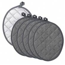 4 Stücke/Set hitzebeständige Matte, ovale Form, Kochküchen Untersetzer Set, geeignet für Kochen, Backen, Camping, Größe 23,5*18 cm, maschinenwaschbar, geeignet für Küche, Esszimmer, Camping