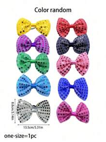 8/4/2/1pc Trang trí nơ phát sáng sequin, nơ phát sáng cho nam thích hợp cho tiệc hóa trang ban đêm, quán bar, không khí khiêu vũ, trang phục biểu diễn, áp dụng cho, đám cưới, Giáng sinh, lễ hội, đèn neon đường phố, đồ trang trí tiệc COS, các mặt hàng sự kiện tiệc vũ hội phát sáng, đồ trang trí tóc tiệc trong bóng tối, phụ kiện gậy phát sáng, phụ kiện tiệc rave. Nơ phát sáng Giáng sinh làm quà tặng cho bạn trai và chồng (Nhiều chế độ ánh sáng) - Nhiều màu - Xem 7