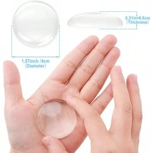 1/3/6 miếng cao su bảo vệ tường, chặn tay nắm cửa tự dính, khối chống va chạm có đệm, thiết kế vặn, mềm & dẻo, không thấm nước, dùng cho tủ lạnh, nhà để xe, văn phòng, phòng tắm, nhà bếp, có thể tái sử dụng - Trong sáng - Xem 8