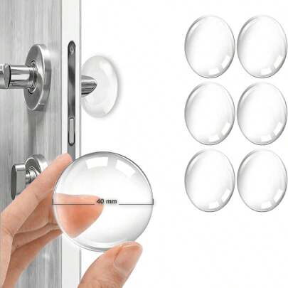 1/3/6pcs Rubber Wall Protector, Self-Adhesive Door Handle Stopper, Cushioned Anti-Collision Block, Twist-On Design, Soft & Flexible, Waterproof, For Fridge, Garage, Office, Bathroom, Kitchen, Reusable