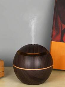 USB Powered Mist Humidifier, Circular Wood Grain Creative Humidifier, Compact Home & Car Portable Moisturizing Device, Valentine's Day Gift