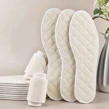 Một cặp đế giày chống mùi, thấm mồ hôi, thoáng khí, giảm xóc khi chơi thể thao, miếng lót giày dày thủ công hương ngải cứu cho nam và nữ - Màu be - Xem 4