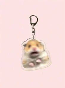 6 peças de chaveiro com pingente de acrílico criativo com tema de hamster fofo e engraçado, hamster, batata-doce, acessórios para bolsas, acessórios para mochilas escolares, pingente para bolsa. Acessório para bolsa do dia a dia, pingente para bolsa, cordão, porta-chaves. Ideal para namorados, namoradas, familiares, médicos, enfermeiros, presentes para festas, decorações para celular e muito mais. Acessórios para carro com animais.