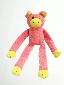 PORCO GRANDE Brinquedo de Pelúcia Bichinho Mordedor Interativo para Cães Pet com Apito