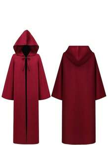 1pc Adult Festival Knight Hooded Robe Dress Up Cape For Various Party Cosplay Props - Multicolor - View 7