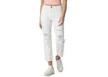 Wrangler Womens Distressed Cropped Jeans - White - View 1