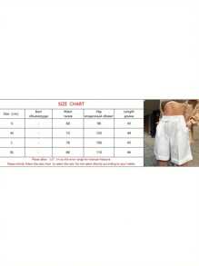 Women Straight-Leg Shorts, Solid Color High Waist Loose Style Pants With Pockets, S/ M/ L/ XL