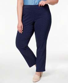 Charter Club Plus Size Tummy Control Slim Leg Pants - Blue - View 2