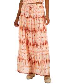 INC International Concepts Womens Printed Clip Dot Tiered Maxi Skirt - Multicolor - View 2