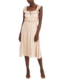 INC International Concepts Womens Metallic Dress - Beige - View 2