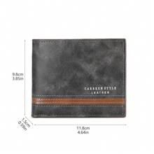 1pc Men's Wallet, Fashionable Vintage Multi-Functional Open-Mouth Wallet, Youth Student Versatile Multi-Card Slot Card Case, Gifts For Men Suitable For Teen, Summer Casual Outdoor Athletic Or Vacation Travel Or Graduation Or Birthday Formal/Business Formal Valentine's Day Ideas - Various - View 2