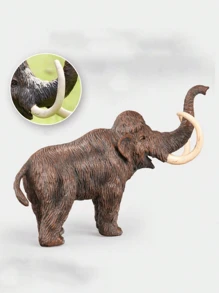 1 pezzo Modello di animale selvatico di simulazione per adulti, mammut, creatura preistorica, decorazione statica da regalo