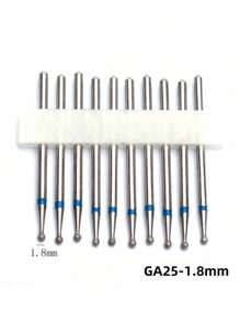 10件套钻石火焰角质层打磨钻头套装，专业角质层指甲打磨钻头，适用于去除死皮，3/32英寸指甲干式美甲修脚塑形卸甲美甲沙龙工具 - 彩色 - 查看 17