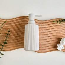 Small Soap Dispenser For Bathroom And Kitchen, Modern Farmhouse Striped Style Plastic Hand Soap Dish Soap Dispenser With Pump Matte Black - Various Colors - View 11