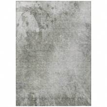 2' X 3' Gray And Abstract Washable Non Skid Indoor Outdoor Area Rug - 彩色 - 查看 2