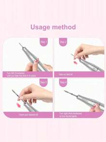 10件套钻石火焰角质层打磨钻头套装，专业角质层指甲打磨钻头，适用于去除死皮，3/32英寸指甲干式美甲修脚塑形卸甲美甲沙龙工具 - 彩色 - 查看 4