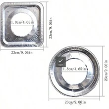 Set de 10 piezas de cubiertas desechables de aluminio para quemadores de estufas de gas, cubiertas protectoras resistentes a altas temperaturas adecuadas para estufas de gas, utensilios de cocina y cocinas del hogar (color aleatorio) - Multicolor - Ver 2