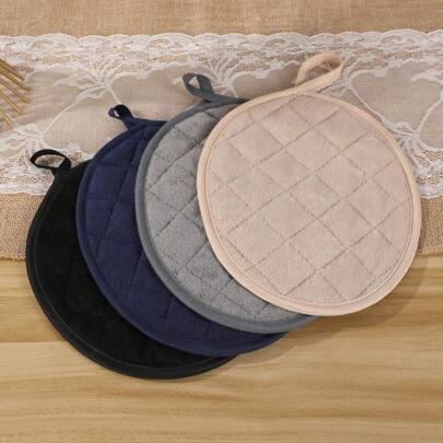 4pcs Heat Resistant Insulation Pads, Oval Shaped, Cooking Kitchen Hot Pad Set With Trivet, Suitable For Cooking, Baking, Camping, Size: 23.5*18CM, Washable, Applicable For Kitchen, Dining Room, Camping