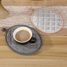 4 Stücke/Set hitzebeständige Matte, ovale Form, Kochküchen Untersetzer Set, geeignet für Kochen, Backen, Camping, Größe 23,5*18 cm, maschinenwaschbar, geeignet für Küche, Esszimmer, Camping