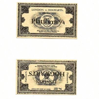 1 szt. Bilet na pociąg Hogwarts Express, kolekcjonerski rekwizyt do cosplayu, kreatywny prezent na Boże Narodzenie, urodziny, Nowy Rok, miłość i głęboka przestrzeń, Harrypotter, prezenty na pociąg