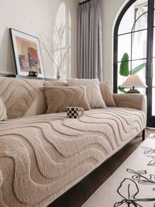 1 Stück einfacher & modischer Sofakissenbezug, dicke, hautfreundliche Plüsch-Sofaüberzug für Herbst/Winter, eleganter europäischer Luxus-Sofasitzpolster, rutschfest, staubabweisend, kratzfest für Sofaschutz, geeignet für Wohnzimmer, Schlafzimmer, Büro, Club, Party, 1-4 Sitzer Sofa, L-förmiges Sofa