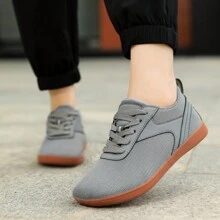 Unisex Woven Breathable Cloth Loafers, Slip-On Flat Casual Shoes For Spring Autumn, Available In White, Brown, Gray, Black, Blue. Note: Runs Small, Recommend Sizing Up. Rope Sole Is Relatively Hard, And Handmade Craftsmanship Is A Bit Rough. - Grey - View 10