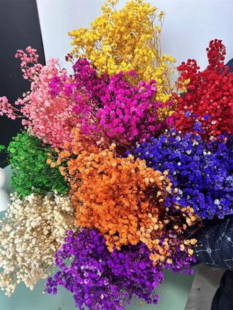 Preserved Eternal Flower Bouquet, Filled With Affection, Colorful And Dreamy Like Baby's Breath, Best Choice To Beautify Your Space, Top-Grade Wedding Floral Decor, Party Floral Decoration, DIY Handmade Flower Arrangement, Charming Photography Prop Gifts Birthday Graduation