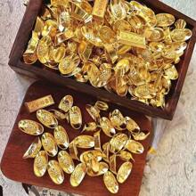 50 件/套微型金元宝，农历新年家居装饰，风水财富饰品，新年派对氛围配饰，幸运饰品