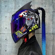 Wig Braid For Helmet Decoration, Braids With Detachable Bow, Motorcycle Helmet Hair Tails Decoretion Many Colors, Bicycle Helmet Braids Hair Tails (Helmet Not Included) (Installation Method: Use Double-Sided Tape To Stick The Suction Cup) - Multicolor - View 2
