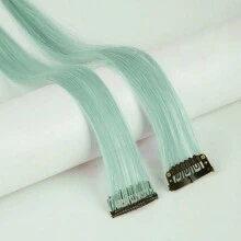 2 件彩色夹式接发，直发派对亮点，彩色接发，各种颜色适合女性音乐节发饰，适合万圣节、圣诞节和新年派对 - 彩色 - 查看 20