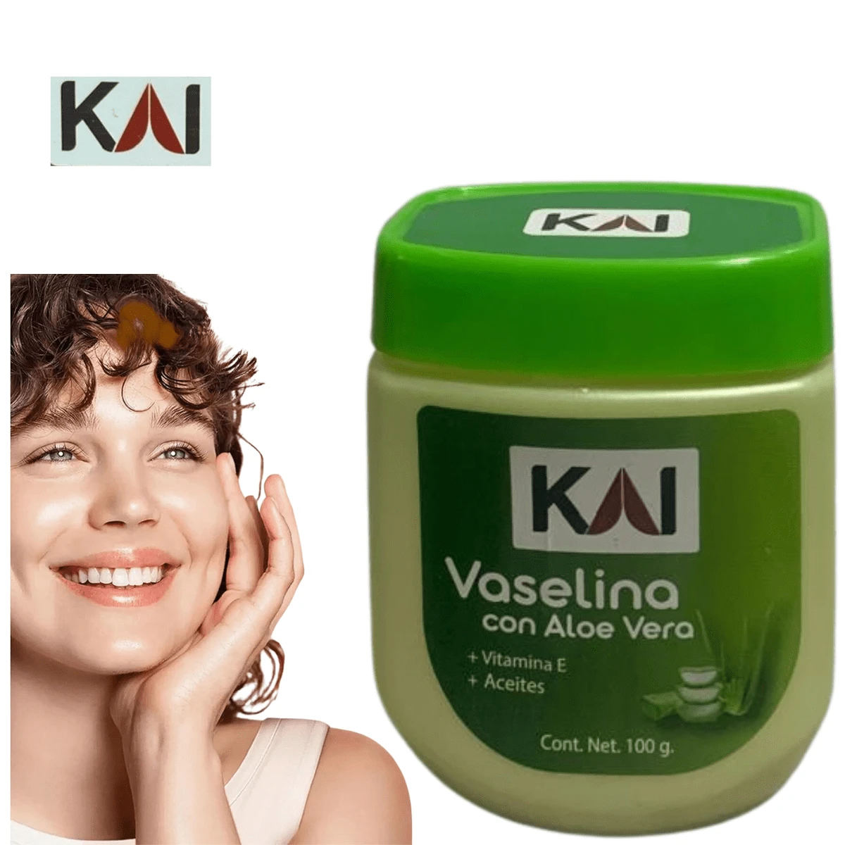 Vaselina KAI con Aloe Vera y Vitamina E - Verde - Ver 1