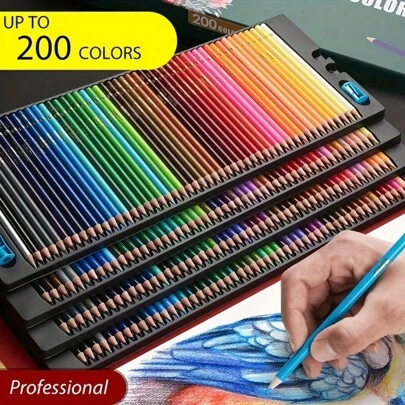 48/120/200 Colors Professional Oil Colored Pencils Lead Drawing Set For Art School Supplies Back To School