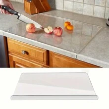 1pc Acrylic Transparent Non-Slip Cutting Board, Suitable For Kitchen, Home, Restaurant, Countertop Protection, Fruit & Vegetable Cutting, Kitchen Supplies, Apartment Essentials, Mother's Day Gift - Multicolor - View 9