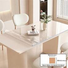 1 pièce de nappe transparente en PVC de 1,0 mm d'épaisseur, imperméable, résistante à la chaleur, film de protection pour surface de table, convient pour les maisons, les hôtels, les cuisines, les tables à thé, les nappes de maison
