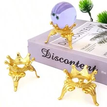 1 suport pentru bile de cristal cu 3 picioare, suport metalic pentru bile de cristal, perfect pentru decorarea interioară, meditație și decorare cadou - Multicolor - Vizualizare 2