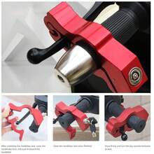 1pc Motorcycle Brake Lock, Anti-Theft Handlebar Lock, Aluminum Alloy Motorcycle Throttle Lock - Multicolor - View 7